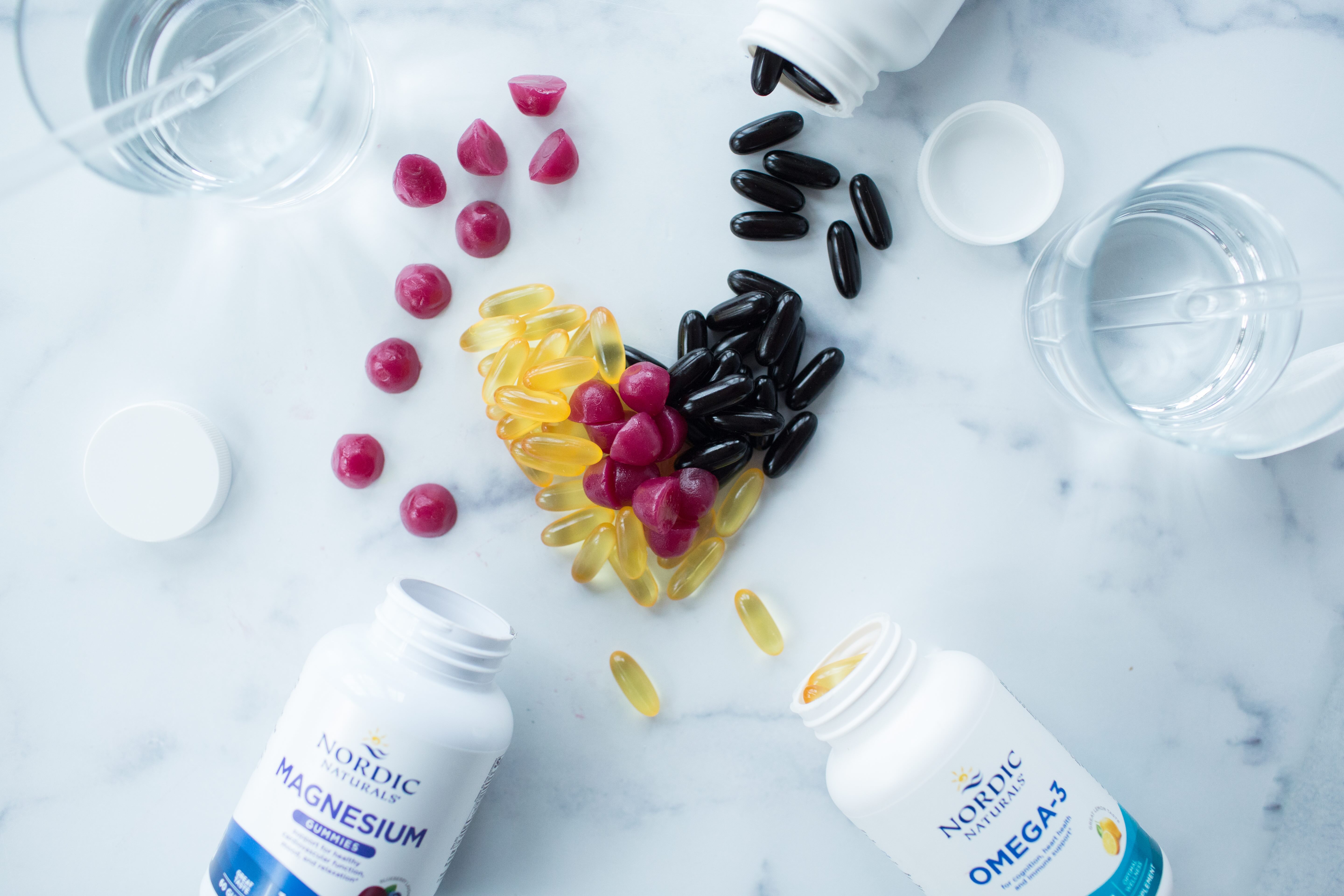 vitamins on a counter